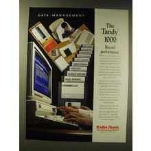1989 Radio Shack Tandy 1000 Computer Ad - Data Management