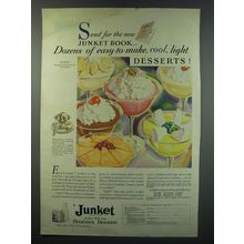 1930 Junket Powder Ad - Send for the new Junket book.. Dozens of easy-to-make