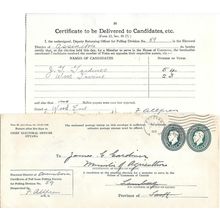 Canada. #EN802 Election Postal Envelope 1936 USED SASK Admiral with enclosure