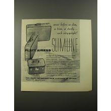 1954 Platt Airess Slimline Luggage Ad - Never before so slim, so trim