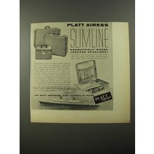 1954 Platt Airess Slimline Luggage Ad - Makes Luggage Headlines