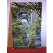 DEVIL'S BRIDGE, ABERYSTWYTH, WALES used antique postcard 1915 pm =