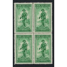 New Zealand Anzac Landing at Gallipoli Block of 4 Def 1936 MNH SG#591