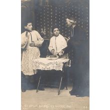 Ne Touchez Pas Angry Priest Religious French Comic Old Postcard
