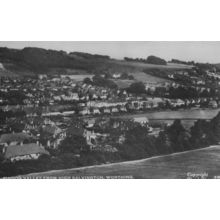 Offington Corner Findon Valley High Salvington Worthing Sussex Aerial Postcard