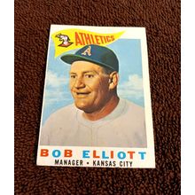 1960 Topps 215 Bob Elliott Manager Kansas City A's EX+ Condition No Creases