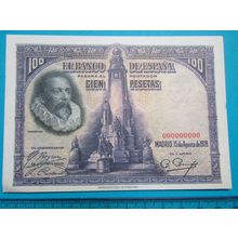 Espana Spain 1928 100 Pesetas Banknote Reproduction - 118