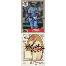 BRYCE HARPER & ALEC BOHM JERSEY AUTOGRAPH 2022/24 PHILADELPHIA PHILLIES ALL-STAR