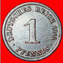 Ⰶ EAGLE (1890-1916): GERMANY ★ 1 PFENNIG 1915A PRUSSIA!★LOW START★NO RESERVE