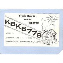 New Jersey Port Monmouth QSL Card KBK6778 Frank Rose & Donna Odeven 2 Suns~1592