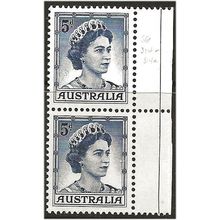 1959 SG314a 5d Deep Lilac Unmounted Mint Vertical Pair Types A & B ... ..