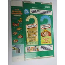 ALDI 2003 New Day Malted Wheaties Empty Cereal Box - Secret Gang Door Hangers.