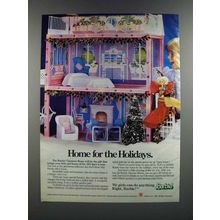 1986 Mattel Barbie Glamour Home Ad - Home for the Holidays