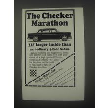 1964 Checker Marathon Car Ad - 33% larger inside than sedan