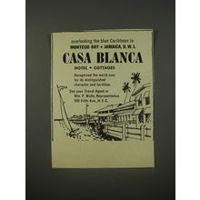 1956 Casa Blanca Hotel Ad - Overlooking the blue Caribbean in Montego Bay