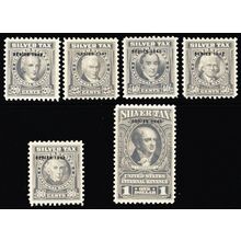 RG90-95, Mint VF NH Silver Tax Stamps CV $365++ * Stuart Katz