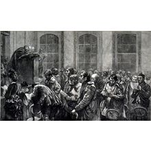 DIVINE SERVICE FOR SHEPHERDS AND HERDSMEN 1872 VICTORIAN ENGRAVING