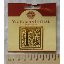 Past Times Victorian Initial metal Bookmark - F