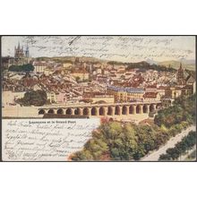 Lausanne et le Grand Pont, 1905 - Charnaux Frères CPA