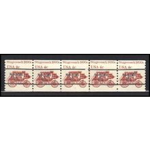 1898Ab 4c Stagecoach Fine MNH Dry Gum PNC 5/5 Line Gap AA0060