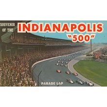 Indianapolis Indy 500 Parade Lap Memorial Day Race Postcard