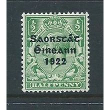 ireland stamps sg52 sg 52 hm overprint