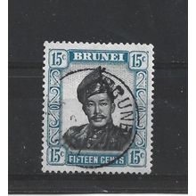 Brunei.SG108 15c Sultan Omar Ali Saifuddin.Fine Used.Aug25y
