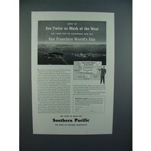1940 Southern Pacific Lines Railroad Ad - See the West
