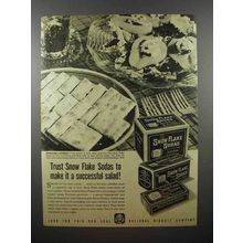 1940 Nabisco Snow Flake Sodas Cracker Ad - Salad
