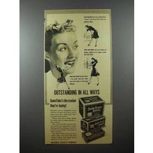 1940 Nabisco Snow Flake Sodas Crackers Ad - Outstanding