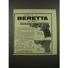 1961 Beretta Jaguar and Panther Pistols Ad - If it's a Beretta it's better