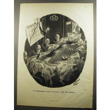 1952 Philadelphia Bulletin Newspaper Ad - Cartoon by Richard Decker - Board Room