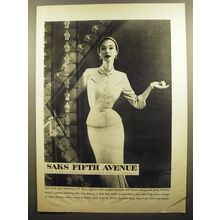 1952 Saks Fifth Avenue suit by Duchess Royal Ad - The Pale suit springs up