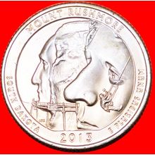 MOUNT RUSHMORE: USA ★ 1/4 DOLLAR 2013D~UNC FROM ROLLS! ★LOW START★NO RESERVE