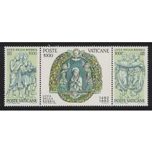 Vatican 500th Death Anniversary of Luca della Robbia strip of 3v 1982 MNH