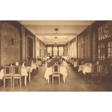 Restaurant Interior Memlinc Hotel Blankenberghe Belgium Old Postcard