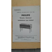 Vintage Philips 'STUDIO SIXTEEN' Service manual - Radiogram Type F4G53AT