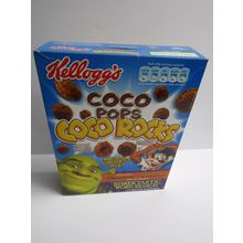 Kellogg`s Coco Pops 2007 CoCo Rocks Cereal Box Shrek the Third Word Search