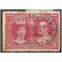 Canada 1908 SG190 3c Carmine Quebec 111e Centenary Fine Used ..