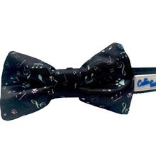 Cutie Ties Dog Bow Tie One Size Music Notes/Black