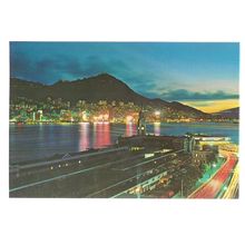 BY NIGHT, HONG KONG vintage unused postcard vgc =