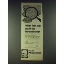 1958 Philips Philishave Shaer Ad - must give you a closer shave