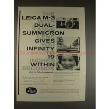 1958 Leica M-3 M3 Camera Ad - Infinity to 19 Inches!!