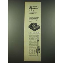 1965 Garrard Lab 80 Transcription Turntable Ad