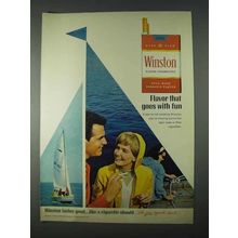1966 Winston Cigarettes Ad - Flavor Goes With Fun