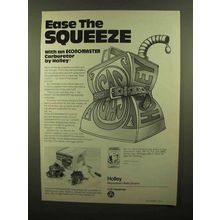 1979 Holley Economaster Carburetor Ad - Ease Squeeze