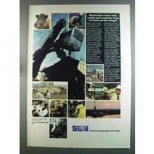 1982 Sun Company Ad - Cattle and Cowboys Home on Range