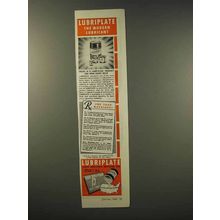 1945 Lubriplate Oil Ad - The Modern Lubricant