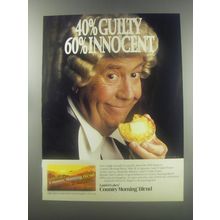 1988 Land O Lakes Country Morning Blend Butter Ad - 40% Guilty 60% Innocent
