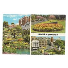 BOURNEMOUTH multiview used vintage postcard 1975 postmark John Hinde a =